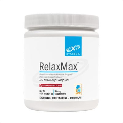 XYMOGEN RelaxMax Drink Mix - Promotes Relaxation, Stress Resiliency Hormone Support - Magnesium Powder with Myo-Inositol, GABA, L-Theanine - Cherry Flavor Mood Support Supplement (8.25 oz)
