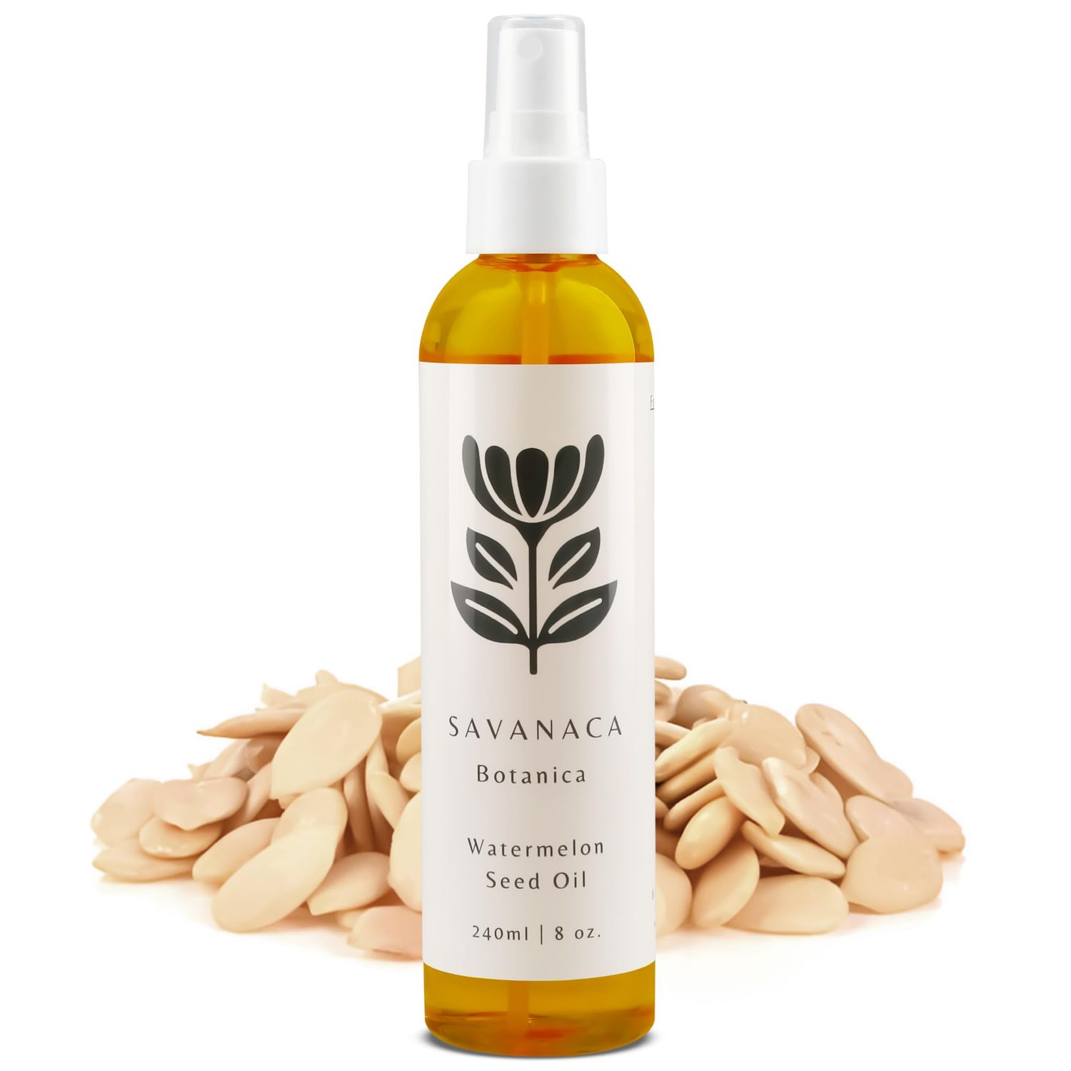 Savanaca Botanica All-in-One Skin Hair Care Oil - Made from Cold-Pressed Watermelon Seeds. Moisturizer, Intimate Massage Oil, Before After Sun Care, Tattoo Preserver, and Hair Hydration.