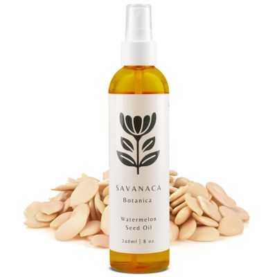 Savanaca Botanica All-in-One Skin Hair Care Oil - Made from Cold-Pressed Watermelon Seeds. Moisturizer, Intimate Massage Oil, Before After Sun Care, Tattoo Preserver, and Hair Hydration.