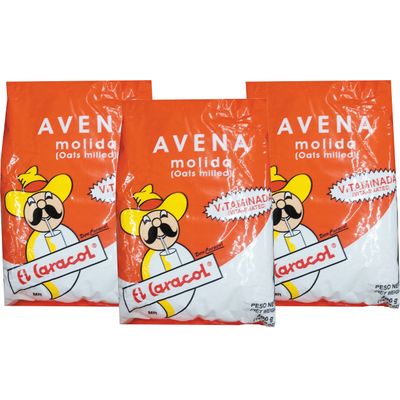 Oat Milled (Avena Molida) El Caracol 400g From Nicaragua (3 Pack)
