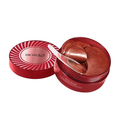 BIOAQUA 30 Pairs Eye Mask Moisturizing Hydrating Anti-Wrinkle Anti-Aging Remove Dark Circles Smooth Nourishing Refreshing 80g 60pcs (RED HAEMATOCOCCUS PLUVIALIS)