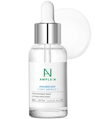 AMPLE:N Hyaluron Shot Light Serum - Korean Hyaluronic Acid Moisturizing Serum - Hydrate Oily and Combination Skin and Restore Vitality - Plumping, Refreshing, Anti Aging Ampoule, 1.01 fl.oz.