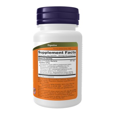 NOW Foods Supplements, Clinical GI Probiotic , 50 Formula, Strain Verified, 60 Veg Capsules