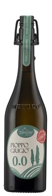 Sanniti Pioppo, Alcohol Free, Italian Frizzante Semi-Sparkling Non-Alcoholic Beverage, 750 ml (White Pioppo Grigio)