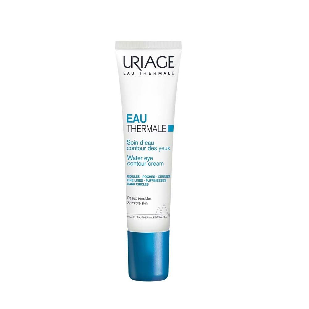 URIAGE Water Eye Contour Cream with Hyaluronic Acid Reduces Visible Fine Lines, Puffinesses, Dark Circles, Paraben Fragrance-Free, Ophthalmologically Tested, 15 mL 0.51 oz