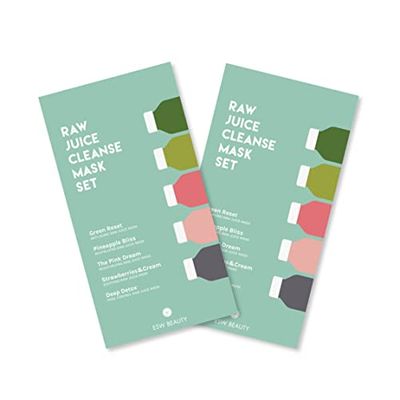 ESW Beauty Raw Juice Cleanse Sheet Mask Set Multipack