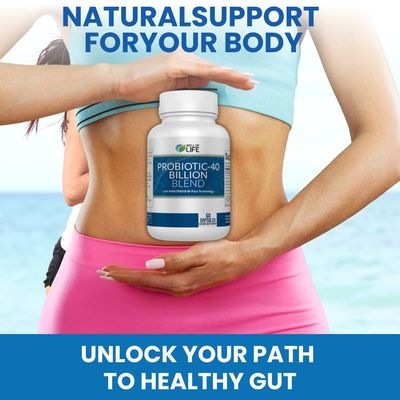 Well of Life Probiotic-40 Billion: Helps Gut Health Digestive Support. 4 Strain Blend, 40 Billion CFU. Enhances Nutrient Absorption, Metabolism. 60 Capsules. Non-GMO, Made in USA.