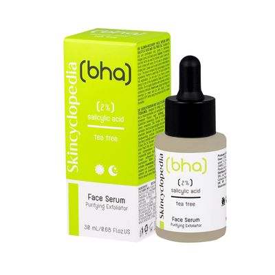 Skincyclopedia Pure Salicylic Acid Tea Tree Face Serum, Prevents Acne Breakouts Large Pores. Best for Bumpy Textures, Exfoliation Wrinkles. Anti Aging Blemish Facial Serum.