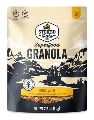 Stoked Oats - Buck Wild Granola - High Protein, Low Sugar - Gluten Free, Non-GMO - Perfect for Breakfast (35.30z)