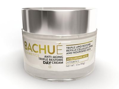 BACHUE ANTI-AGING TRIPLE RESTORE DAY CREAM, Triple Age Repair, Anti-Aging Daily Facial Moisturizer Vitamin E Vitamin C, Glycerin Shea Butter, Moringa Oil, Hyaluronic Acid, Astaxanthin Oil 1.7 FlOz