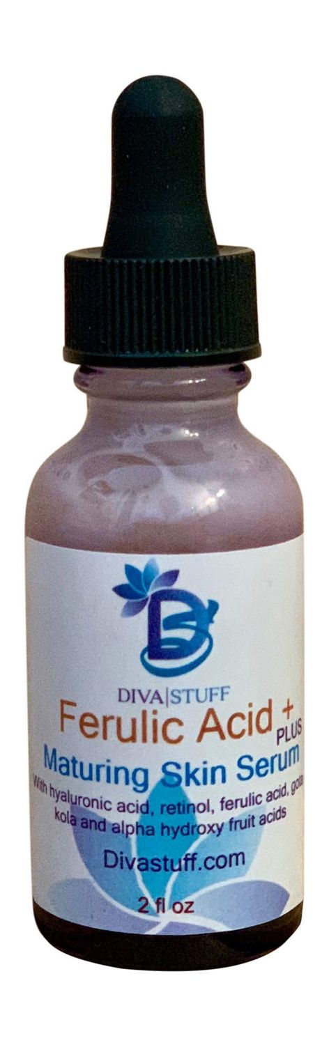 Ferulic Acid Plus, Maturing Skin Serum With Gota Kola, Ferulic Acid, Hyaluronic Acid and More, By Diva Stuff