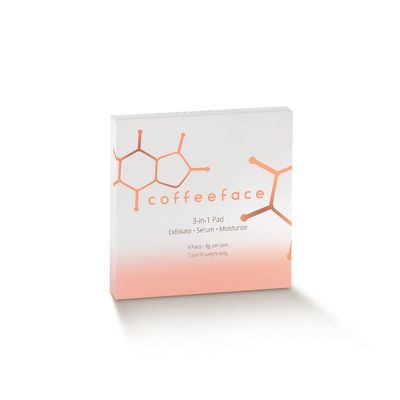 Coffeeface Anti-Aging Moisture Pads with Exfoliation and Hydration 3-in-1 Textured Skin Treatment Hypoallergenic for All Skin Types 8 Count