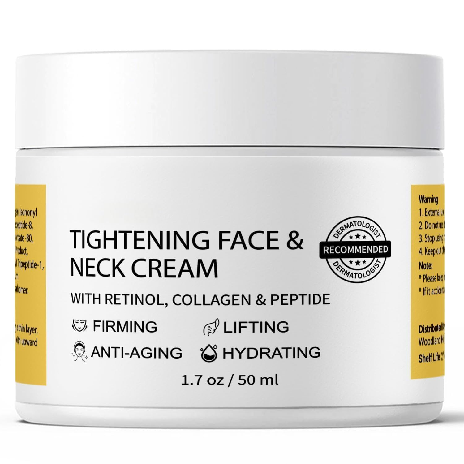 FARPOL Neck Firming Tightening Cream: Face Cream for Fine lines, Wrinkles, Droopy, and Crepey Skin Texture - Anti Aging Moisturizer for Face, D colletage Neck- 50ml