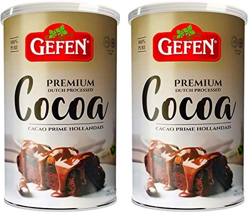 Gefen 100 Pure Premium Dutch Processed Cocoa 16oz (2 Pack), Kosher for Passover
