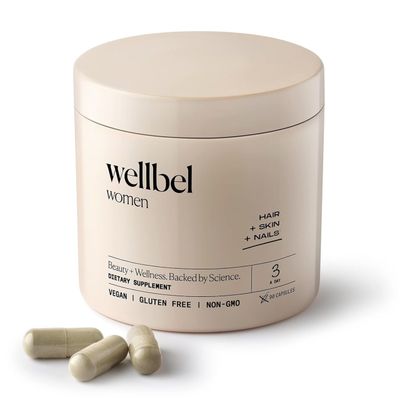 WELLBEL Women Clean Supplement for Hair, Skin, and Nails, Vegan, Gluten Free and Non GMO 90 Count
