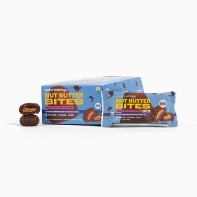 Sweet Nothings Chocolate Peanut Butter Nut Butter Bites, No Added Sugar, Organic, 1.4 Ounces (Pack Of 12)