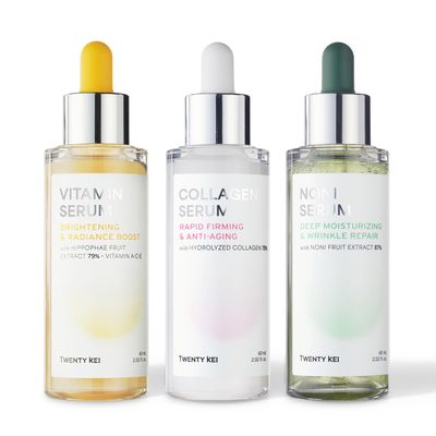 TWENTY KEI Serum - 3 step Everyday Solution - Collagen, Noni, Vitamin SET - Rejuvinate, Firmming, Radiance Boost, Moisturizing