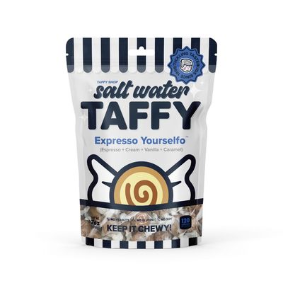 Taffy Shop Expresso Yourselfo, Expresso, Cream, Vanilla, Caramel Salt Water Taffy - Gourmet Soft Chewy Candy, Bulk Sweet Snack, Fresh Gift Gluten-Free, 140 Individually Wrapped Pieces (32oz)