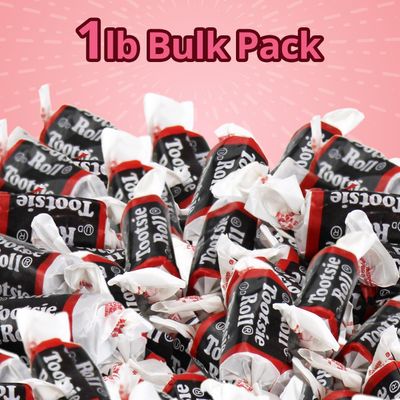 Tootsie Roll Midgees Chewy Chocolate Candy for Kids and Party Favors - Delicious Holiday Bulk Candy Individually Wrapped Candies for Snacking, Sharing with Friends and Familias, 1 Lb