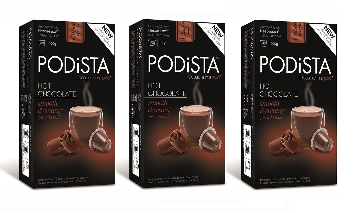Nespresso Original Line Compatible Capsules Hot Chocolate Hot Cocoa Pods - Smooth Creamy - 30 Pod Package