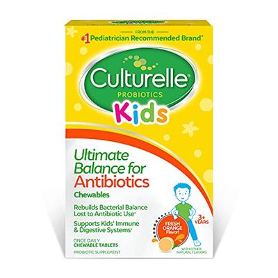 Culturelle Probiotics Ultimate Balance Probiotic for Antibiotics Ages 3,20 Count,Orange,Probiotic for Kids Helps Restore Good Bacteria Lost During Antibiotic Use Supports A Healthy Immune System