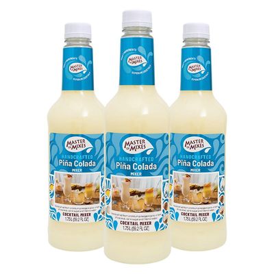Master of Mixes Pina Colada Drink Mix, Ready To Use, 1 Liter Bottle (33.8 Fl Oz), Pack of 3