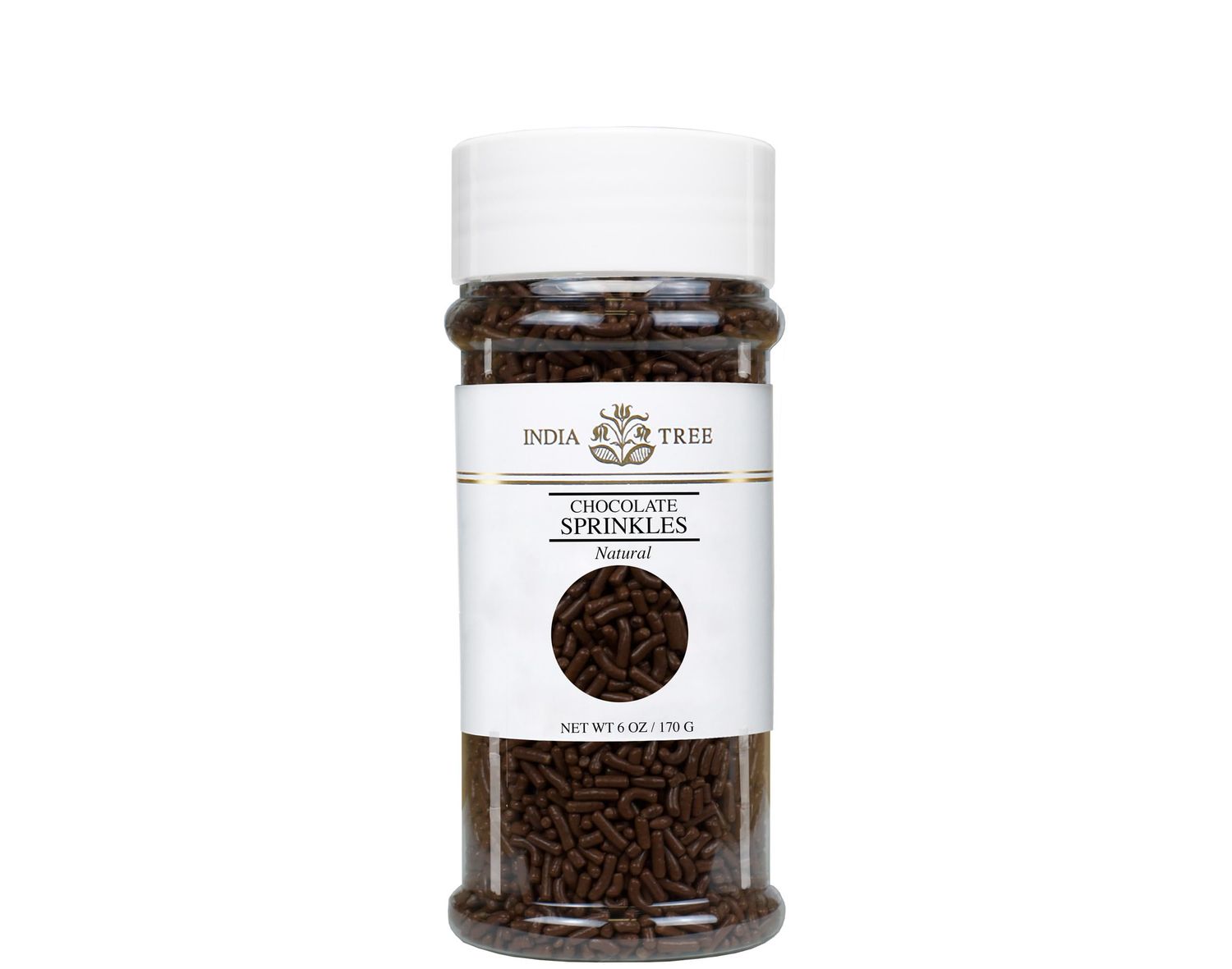 India Tree Natural Chocolate Sprinkles, 6 oz Vegan, Non-GMO