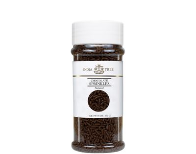 India Tree Natural Chocolate Sprinkles, 6 oz Vegan, Non-GMO