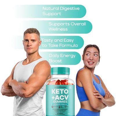 Ketolicious Keto ACV Gummies Advanced Formula, Ketolicious Gummies, 60 Gummies for 1 Month