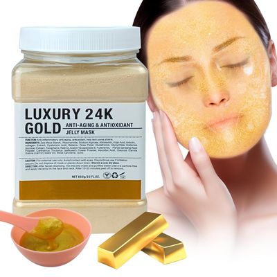 Angeland Jelly Mask for Facials Professional, Hydrating Moisturizing Peel-Off Natural Gel Face Mask SkinCare, Professional Spa Use Jelly Face Masks, Deep Hydration Glow 23 Fl Oz (24K Gold)