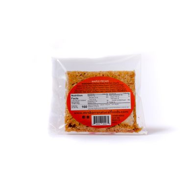 Mrs. Barr s Natural Foods Granola Bars Maple Pecan Certified Organic Gluten Free Oats Soft Texture Small Batch Gourmet Quality Real Ingredients 2.2 Ounces (6 Pack)