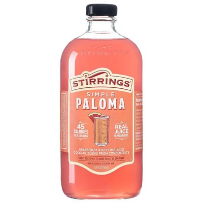 Stirrings Pack Paloma Cocktail Mix 750ml Bottle - Real Juice No Preservatives - 90 Calories - Drink Mixer