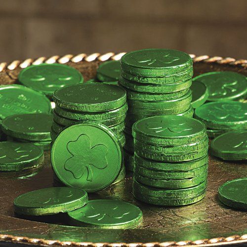St. Patrick&#39;s Day Foil-Wrapped Chocolate Coins - (75 Pcs.) - Perfect for Candy Buffets, Snacking, and Holiday Treats