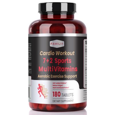 Multivitamin with Creatine and BCAA for Cardio Workout and Aerobic Sports Heart Muscle Protect Reduce FatigueEnhance PerformanceOptimize EnergyFast Recovery.