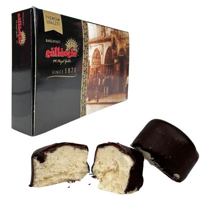 Gulluoglu Candy Floss Chocolate Covered (Pi maniye), Luxury Turkish Cotton Candy, Special Halva Candy 0.55lb (Chocolate Covered)