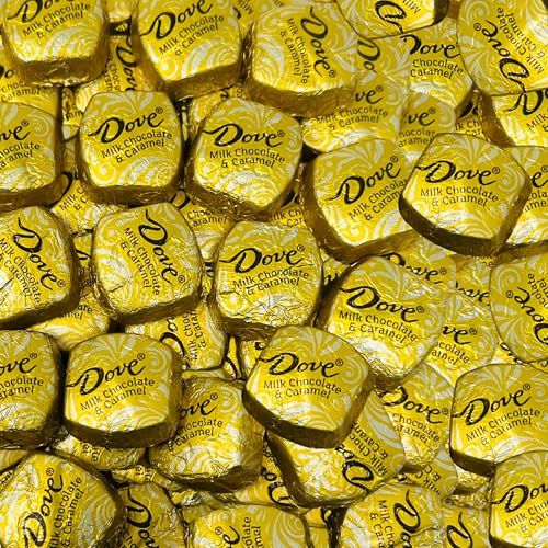 ASSORTIT X Dove Collab Premium Milk Chocolate Caramel Candy Individually Wrapped Bulk 1 Lbs, 52 Pcs Bag (16-Oz) Limited Edition American Classic Holiday Chocolates