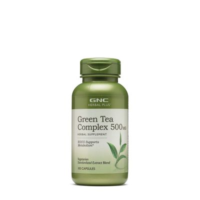 GNC Herbal Plus Green Tea Complex 500mg Supplement, Vegetarian, Supports Metabolism, 100 Servings