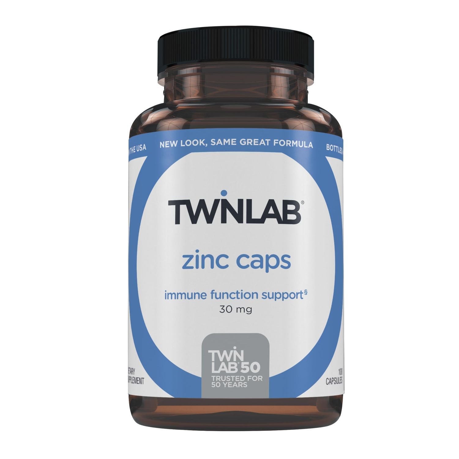 Twinlab Zinc Caps - Immune Support, Metabolism, Skin Care, 100 Capsules