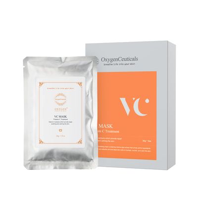 OxygenCeuticals VC Mask - Premium Vitamin C Peel-Off Algae Mask for Purifying Treatment (30g x 5 packs)