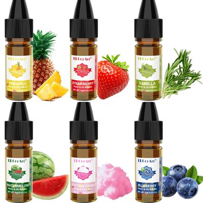Food Flavoring Oil - Concentrated Candy Flavors, 6 Liquid Lip Gloss Flavoring Oil, Cotton Candy Pineapple Flavor Oil for Baking, Cooking, Drinks, Water Oil Soluble - 0.25 Fl Oz