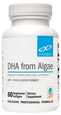 XYMOGEN DHA from Algae - DHA Omega-3 Supplement - Supports Brain, Eye, Heart Immune Health (60 Softgels)