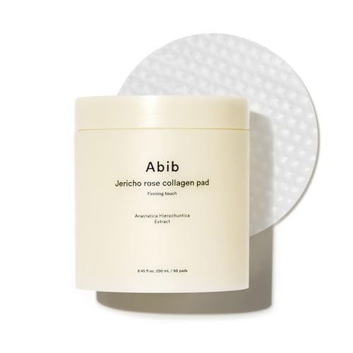 Abib Jericho Rose Collagen Pad Firming Touch 60pads 8.45 fl.oz. Korean Anti-Aging Toner Pads for Face with Niacinamide, Collagen, Peptides, Cleansing, Disposable, Exfoliant, Skin Care