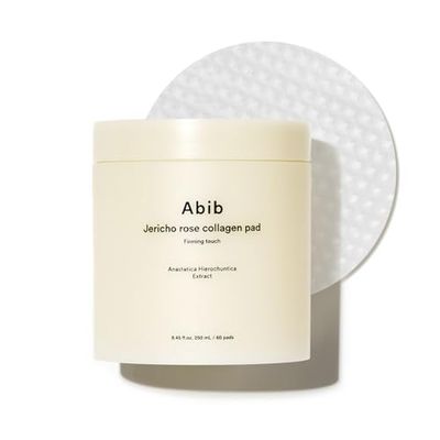 Abib Jericho Rose Collagen Pad Firming Touch 60pads 8.45 fl.oz. Korean Anti-Aging Toner Pads for Face with Niacinamide, Collagen, Peptides, Cleansing, Disposable, Exfoliant, Skin Care