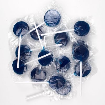130 Pcs Blue Lollipops Blue Raspberry Candy