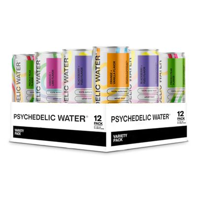 Mood Enhancing Relaxation Drink - Calming Kava Drink - Mucuna Pruriens - Stevia - Gluten Free - Low Calorie - Non Alcoholic Mocktails - Variety Pack - 12 Cans