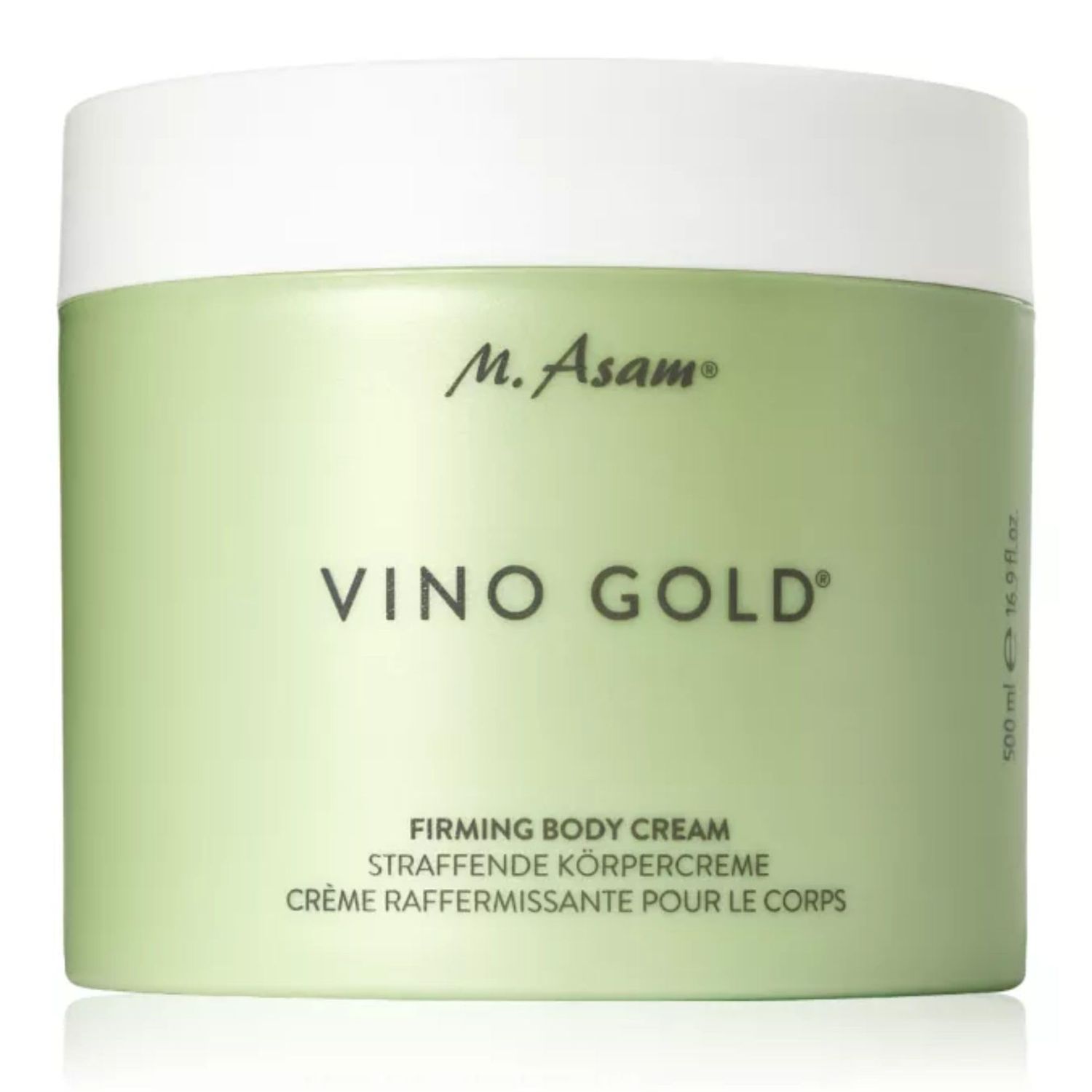 M. Asam VINO GOLD Firming Body Cream (16.9 Fl Oz)- anti-aging body care for smooth skin, lotion for women with aloe vera, cocoa butter, caffeine, vitamin E vitamin B3, vegan personal skin care.