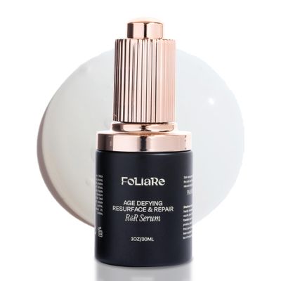Foliare Age-Defying Repair Resurfacing Serum Reduce Wrinkles, Smooth Texture Hydration Glycolic Acid, Hyaluronic Acid, Green Tea Collagen for Anti-Aging Antioxidant Protection 1 fl oz