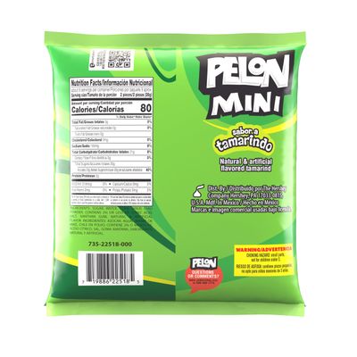 Pelon Pelo Rico Mini Tamarind Candy, 0.45 oz, 18 Count (Pack of 1)