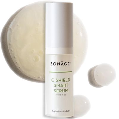Sonage C Shield Smart Serum: Hyaluronic Acid Vitamin C Brightens, Shields from Blue Light, Fades Dark Spots (15 ml)