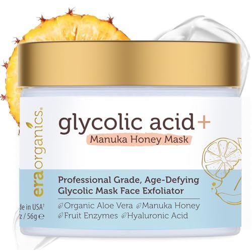 Glycolic Acid Peel AHA BHA Exfoliant - 70 USP Grade Clinical Strength Age-Defying At Home Chemical Exfoliant for Face - Salicylic and Lactic Acid, Aloe Vera, Manuka Honey, Hyaluronic Acid